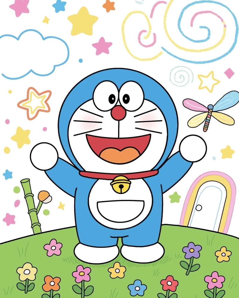 Hình ảnh Doraemon với vẻ ngoài thân thiện đáng yêu