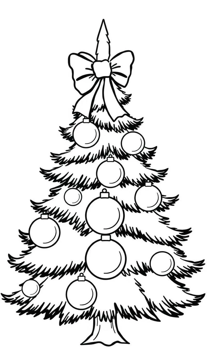 Hình cây thông Noel trang trí chuông nhỏ xinh