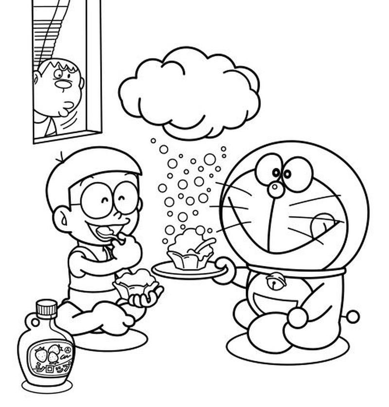Hình vẽ Nobita chibi đáng yêu cho trẻ nhỏ