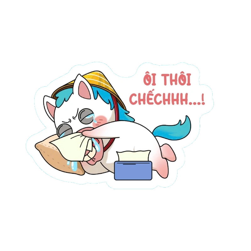 Nhãn dán bựa phong cách ngáo ngơ phù hợp làm avatar chat