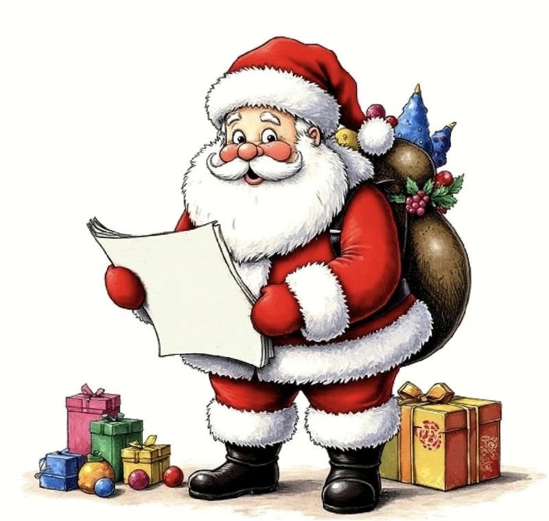 Ông già Noel cười nhẹ mang cảm giác bình yên