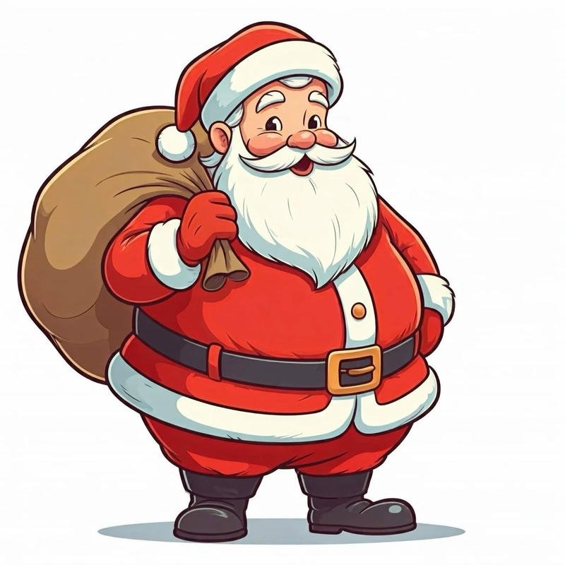 Ông già Noel mỉm cười với ánh mắt ấm áp