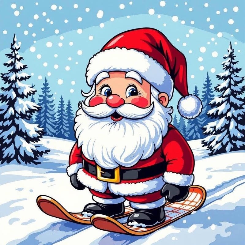 Ông già Noel với ánh mắt hiền hòa và ấm áp