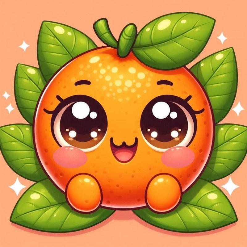 Quả cam tươi màu sáng làm avatar nổi bật dễ nhìn