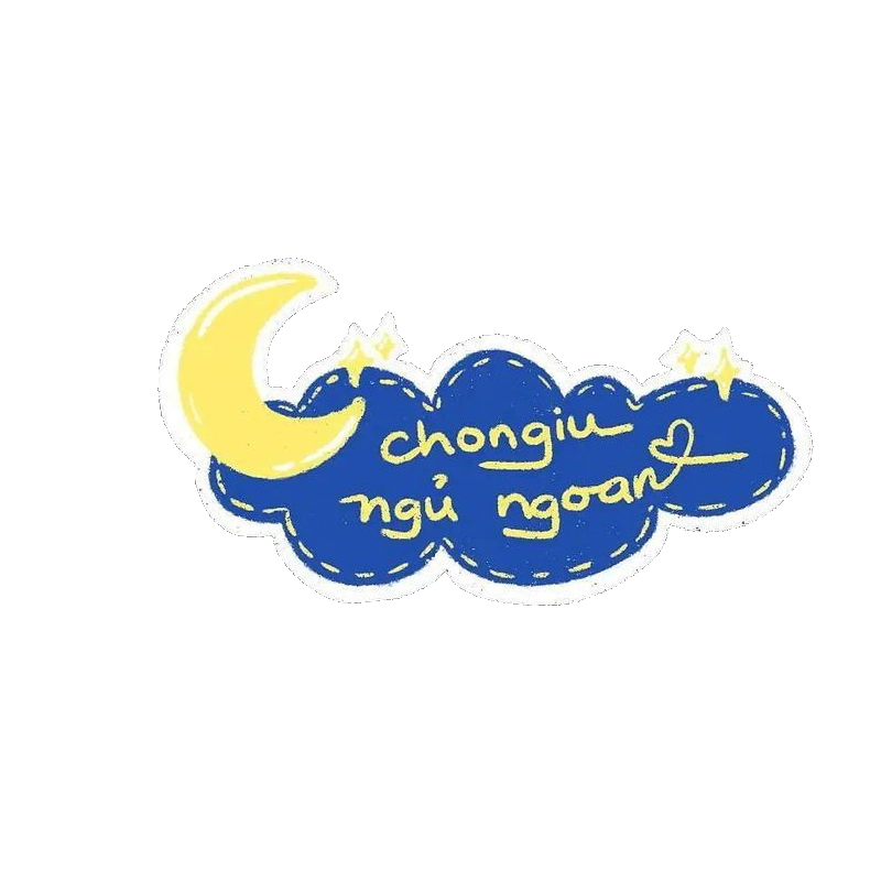 Sticker ngủ ngon cute hợp dùng khi trò chuyện cuối ngày