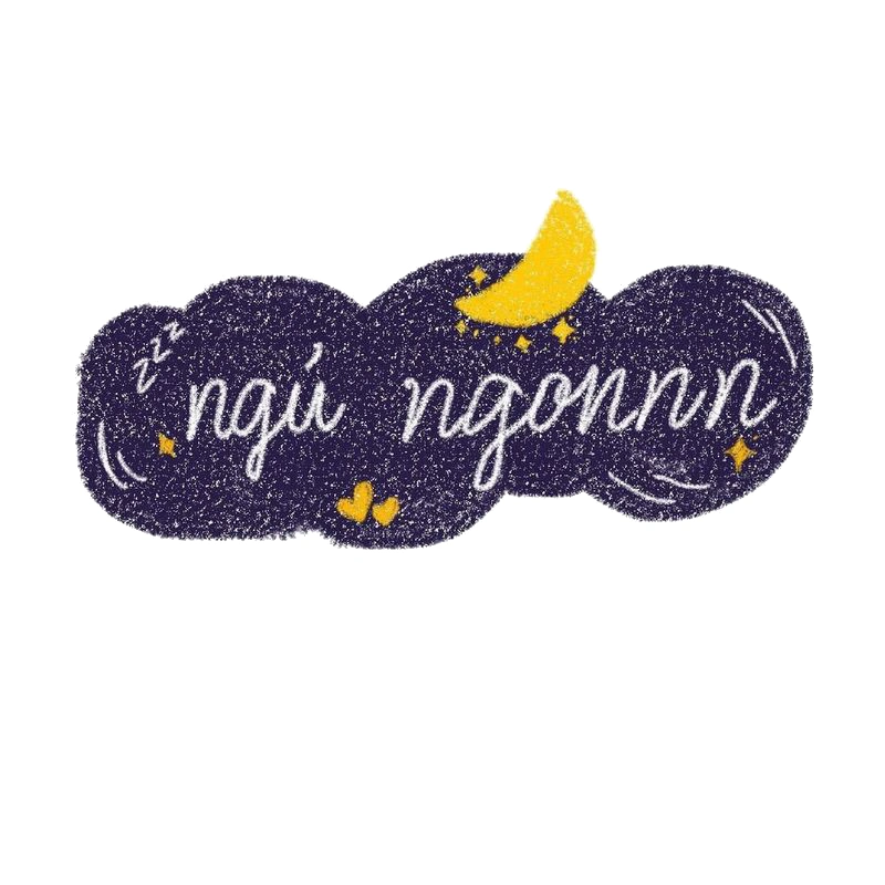 Sticker ngủ ngon hài với khuôn mặt ngái ngủ ngộ nghĩnh