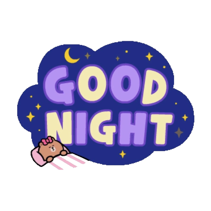 Sticker ngủ ngon với phong cách chibi cute vui nhộn