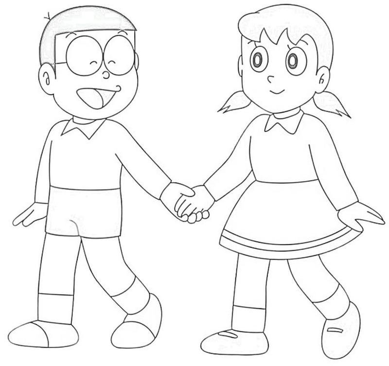 Thiết kế tranh tô Nobita dễ thương cho bé