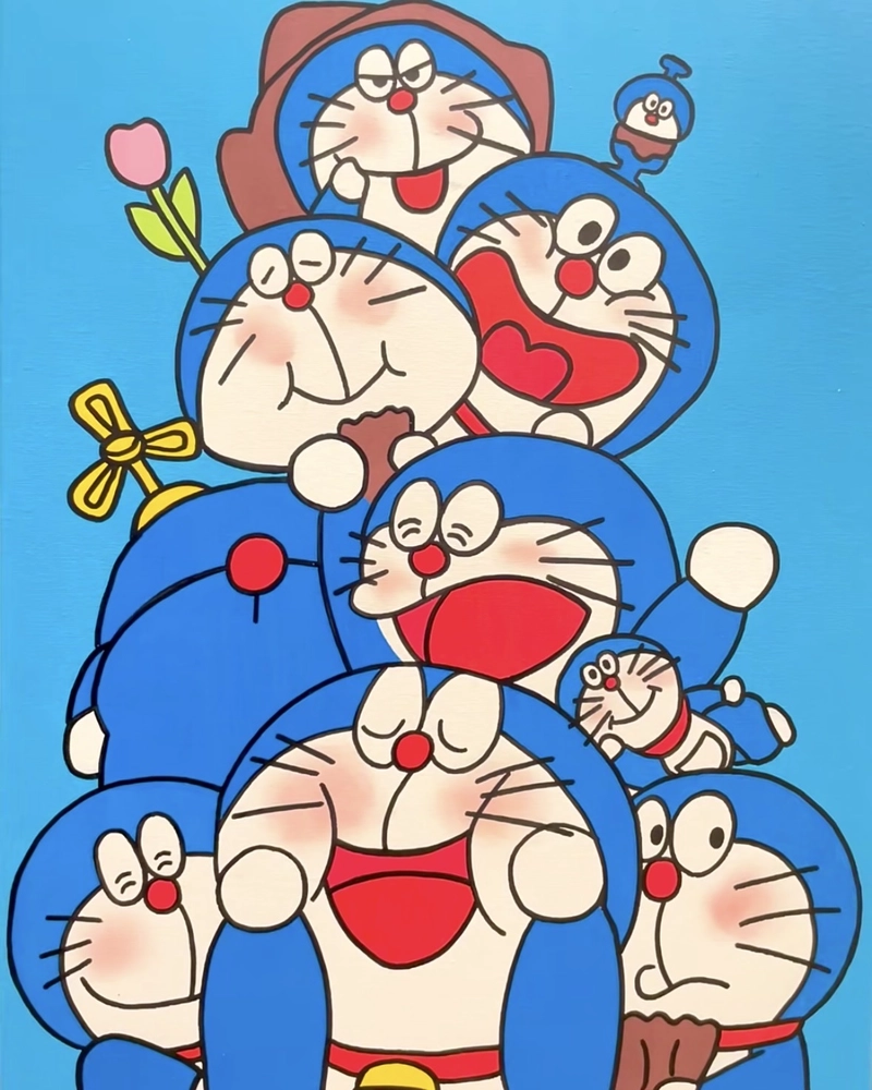 Tranh vẽ Doraemon cùng tạo hình hoạt hình vui nhộn