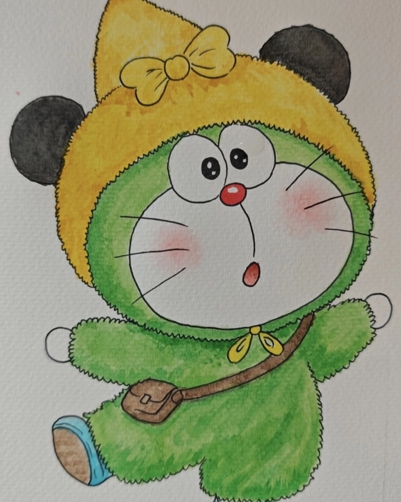 Tranh vẽ Doraemon gợi nhớ những ký ức tuổi thơ