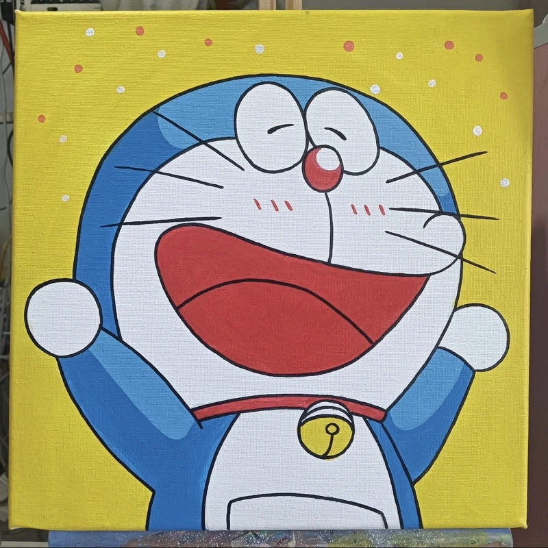 Tranh vẽ Doraemon phong cách hoạt hình sinh động