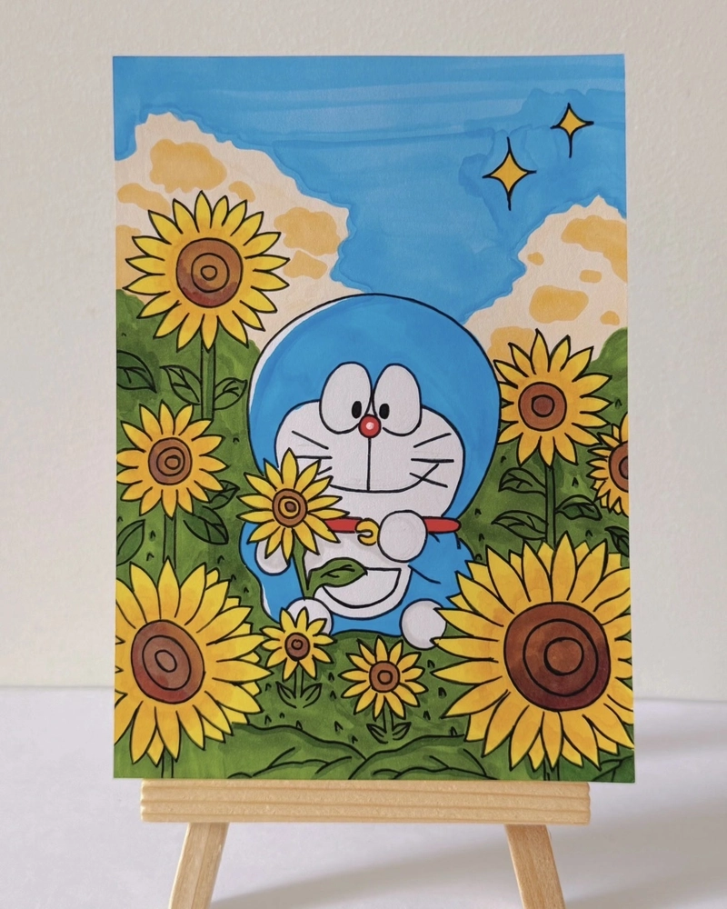 Tranh vẽ Doraemon tạo cảm giác vui vẻ gần gũi