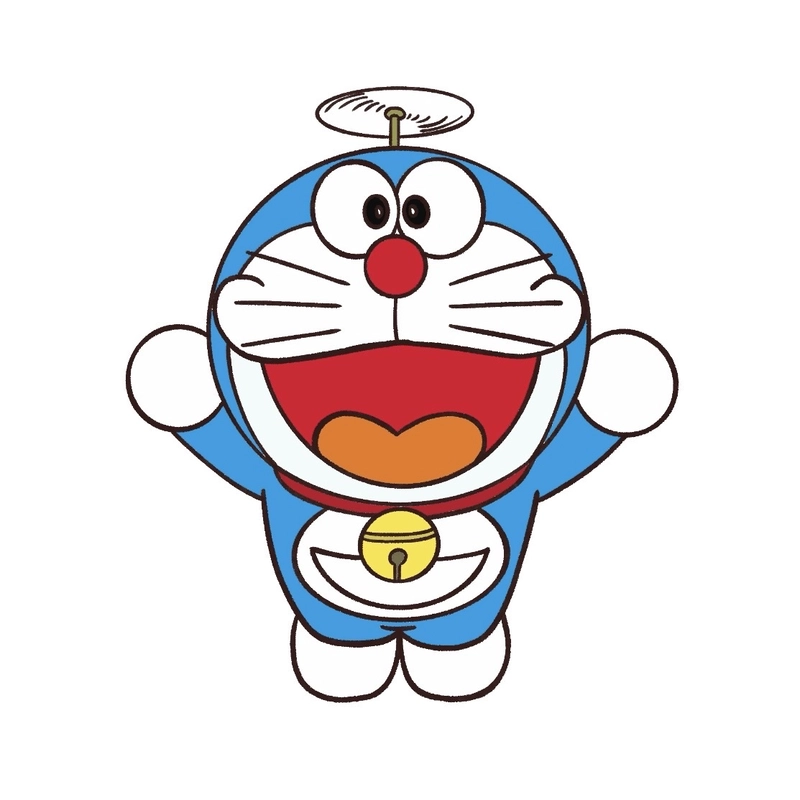 Tranh vẽ Doraemon với biểu cảm vui tươi đáng mến
