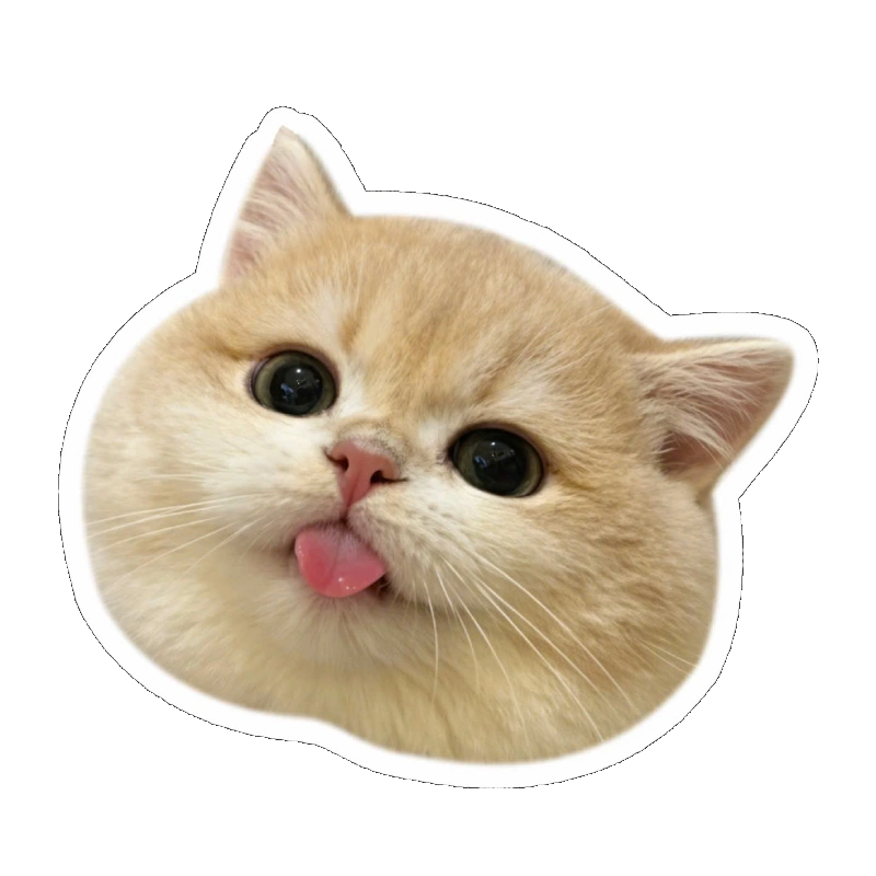 Vẻ mặt khó đỡ của sticker bựa hài trên nền trắng đơn giản