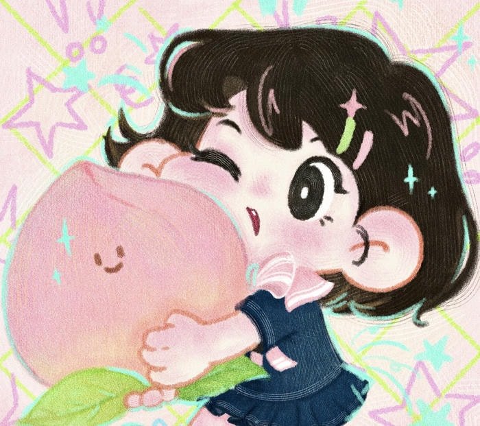 ảnh avatar đào cute phong cách