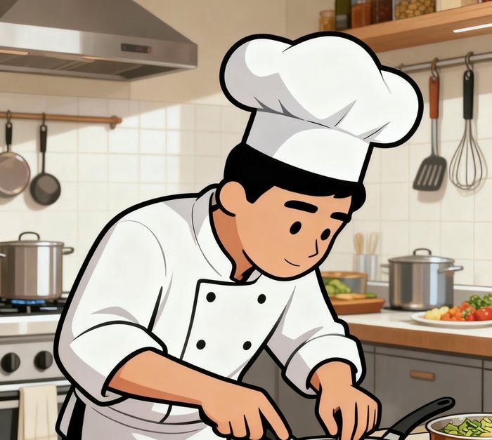 hình ảnh avatar nấu ăn đơn giản