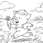 tranh tô màu con heo thumbnail