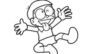 tranh tô màu nobita thumbnail