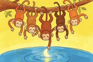 tranh vẽ con khỉ thumbnail