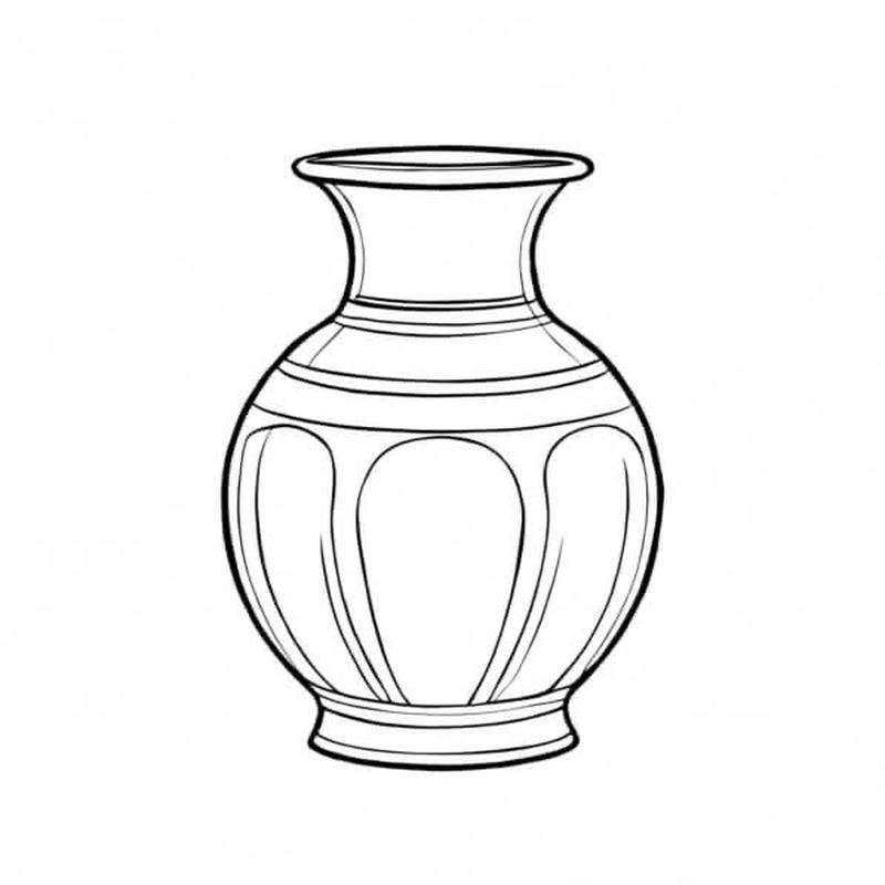 ảnh tranh tô màu bình hoa cơ bản