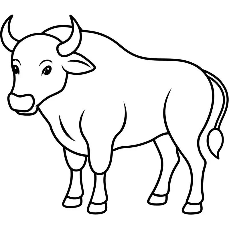 hình ảnh con trâu tô màu đẹp