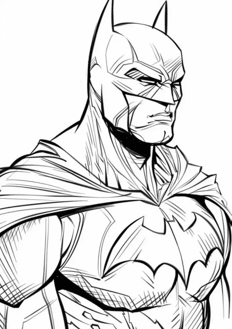 mẫu đẹp tô màu batman