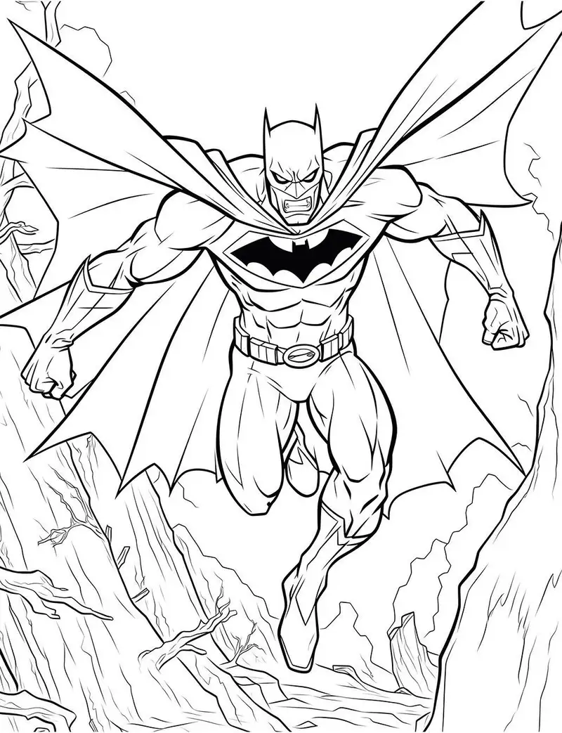 tô màu batman cho bé phát triển tư duy