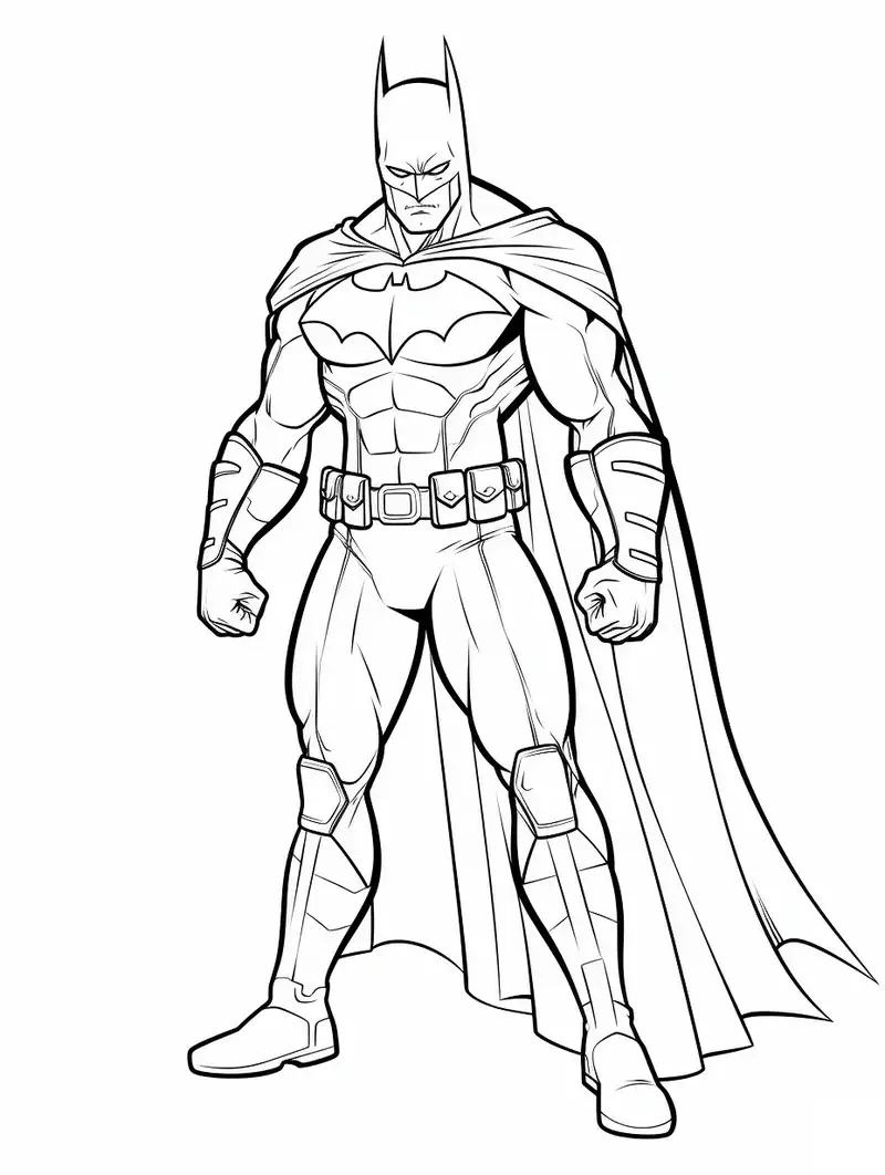 tô màu batman cho bé yêu thích siêu anh hùng