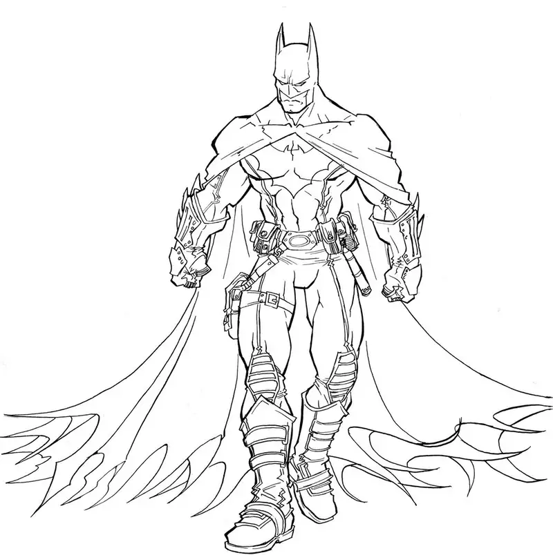 tranh tô màu batman dễ thương cho bé