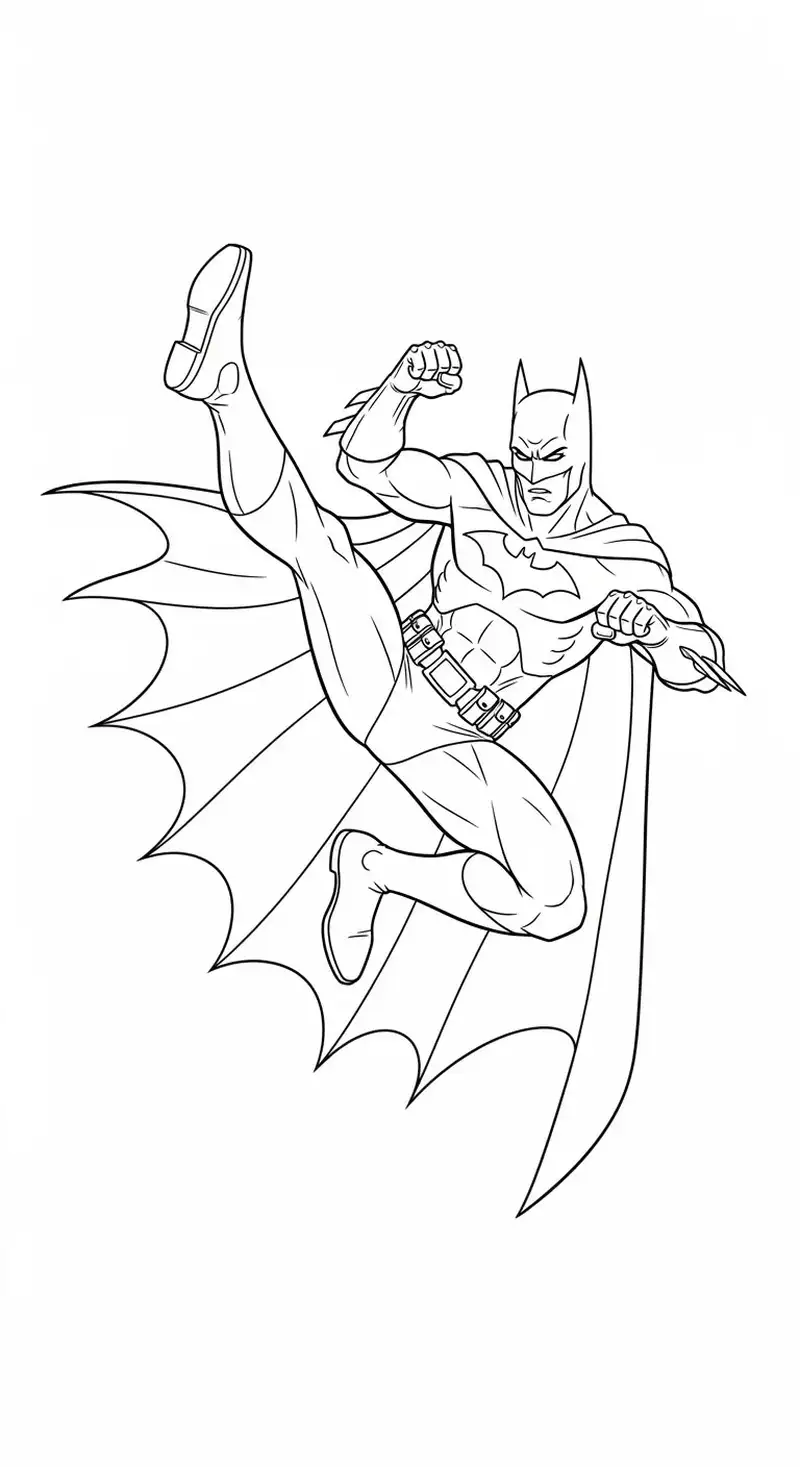 tranh tô màu batman sắc nét miễn phí