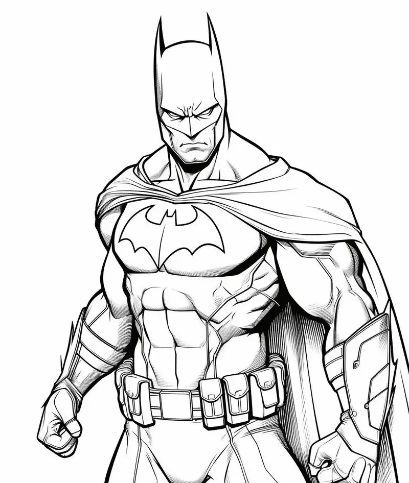 tranh tô màu batman với nhiều tạo dáng
