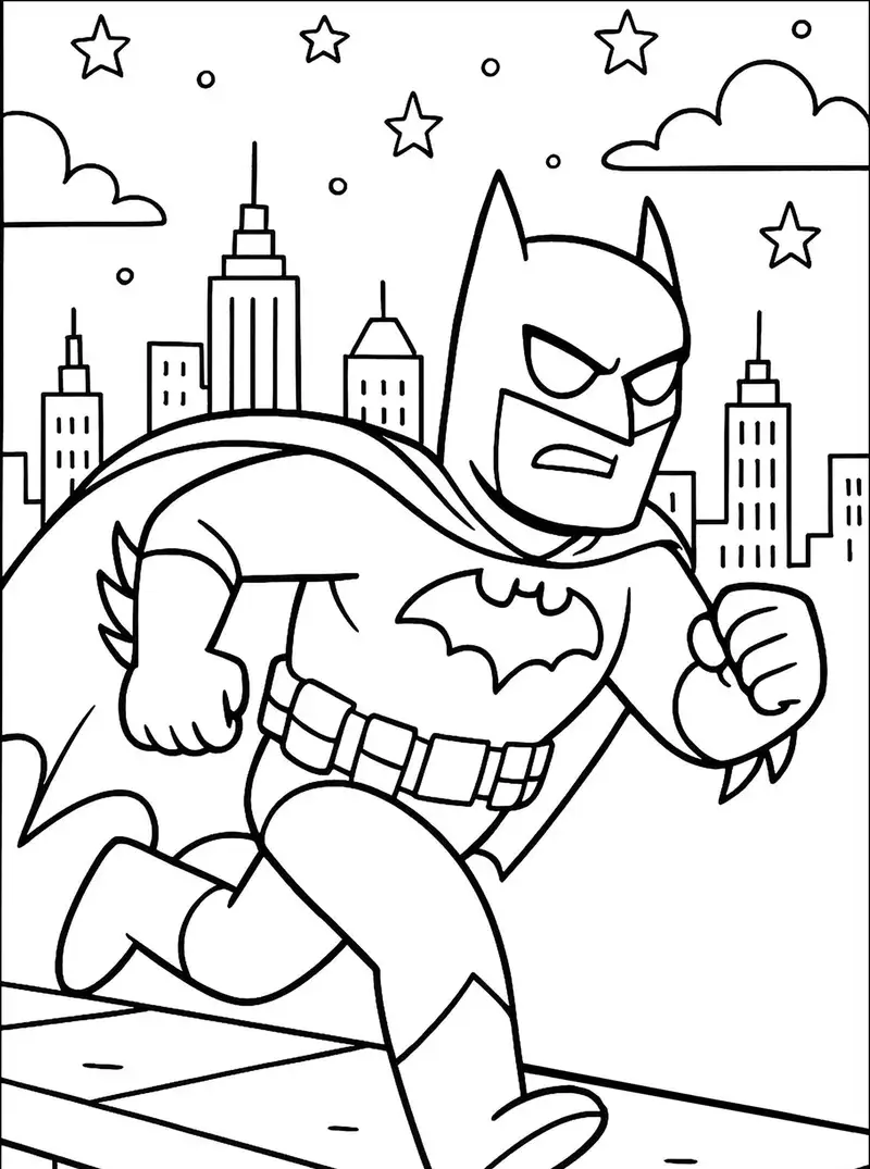tuyển tập tranh tô màu batman cho bé